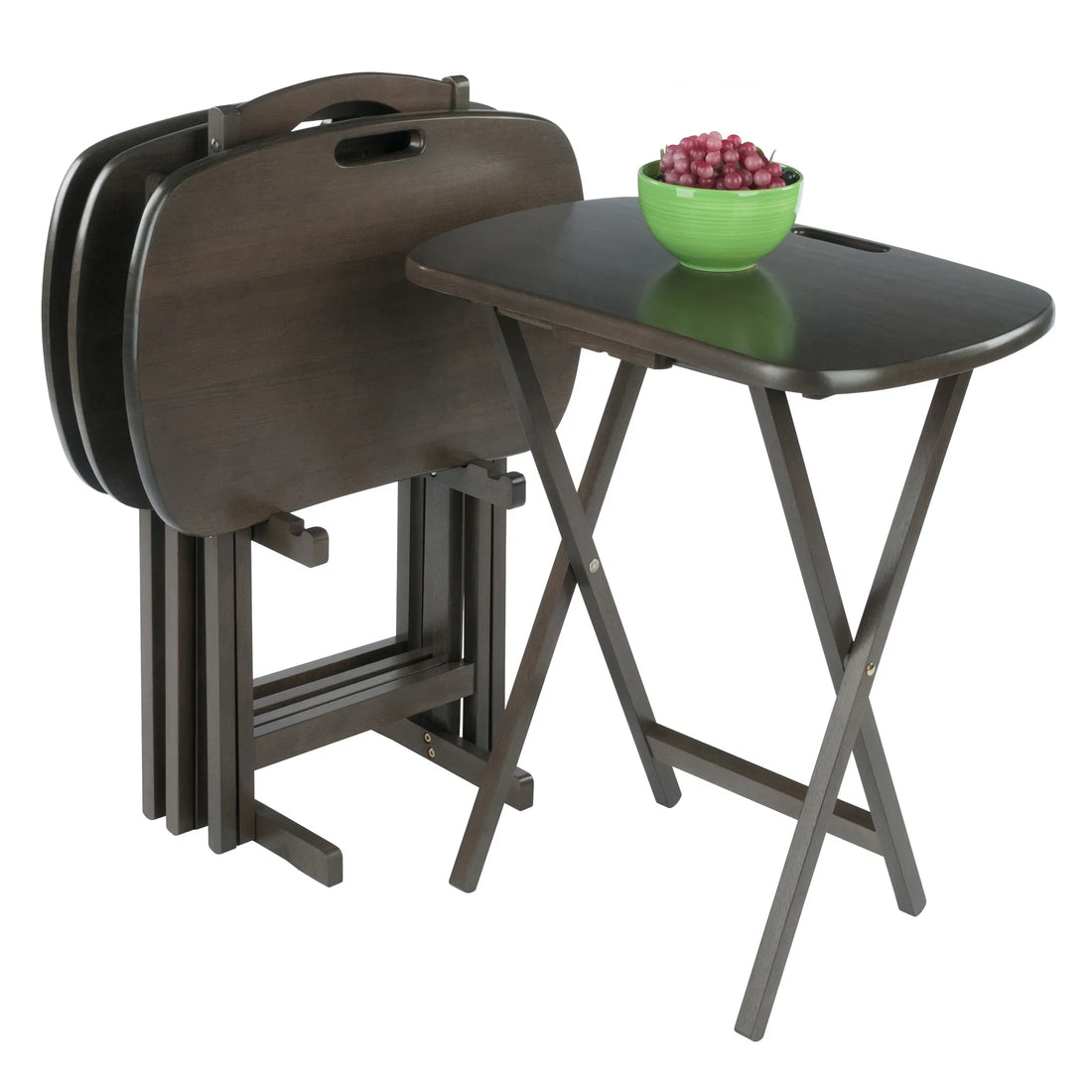 Lucca 5-Piece Snack Table Set ‚Äì Oyster Gray Finish