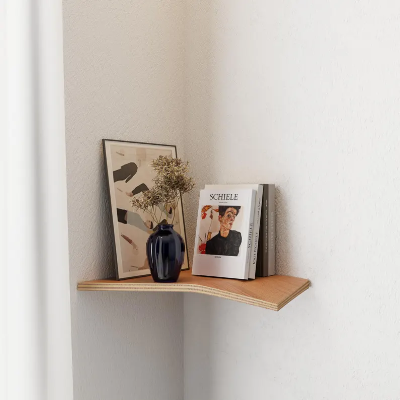 Wall-Mounted Corner Shelf for Small Spaces